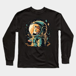 Cat Astronaut Long Sleeve T-Shirt